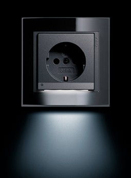 Schuko Steckdose LED Steckdose mit LED Orientierungslicht